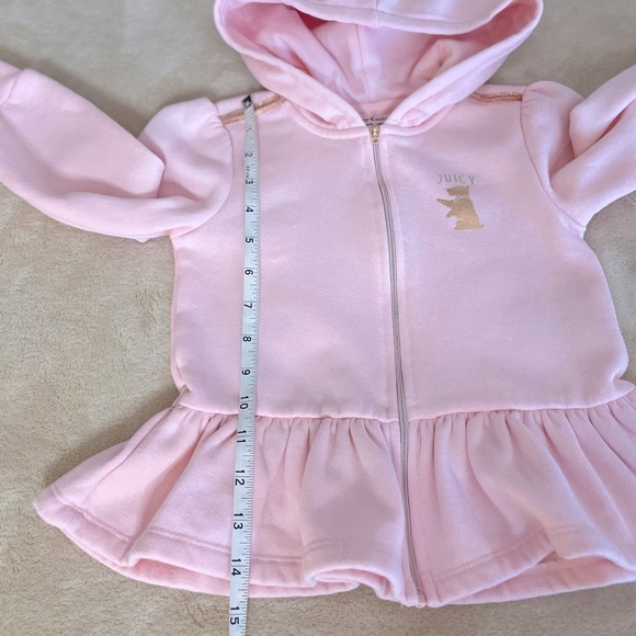 Juicy Couture Toddler Hooded Zip Logo Sweater - Size 3T - Picture 7 of 11